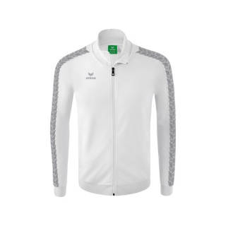 Erima Kurtka sportowa Essential Team Tracktop - wygodna, ściągacze, kieszenie boczne - biało/szara męska
